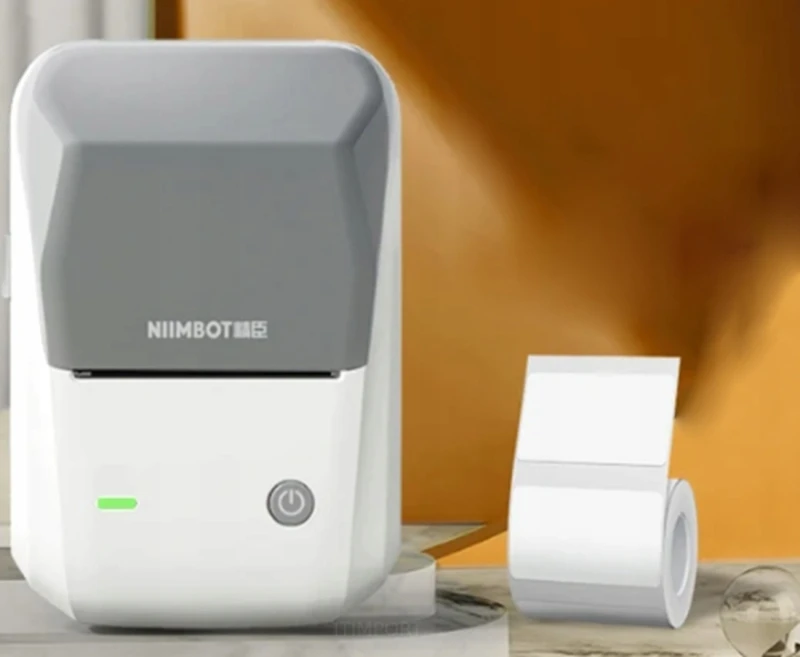 NIIMBOT B1 Biało Szara Drukarka Termiczna Naklejki Bluetooth 1.webp