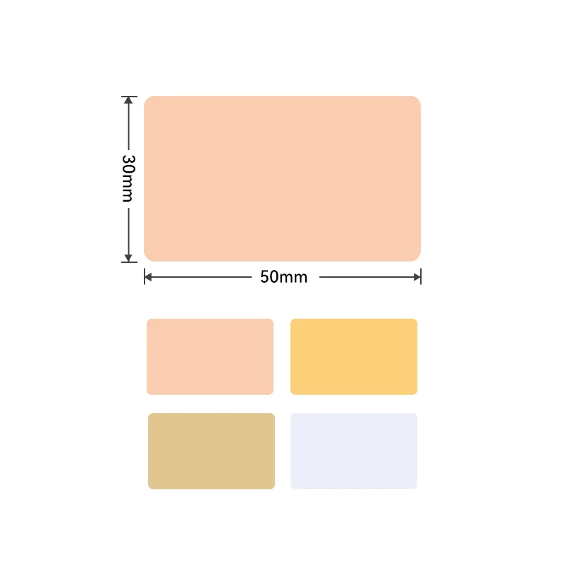 NIIMBOT Naklejki 50x30mm B 160 sztuk Kolory Etykiety 1.webp