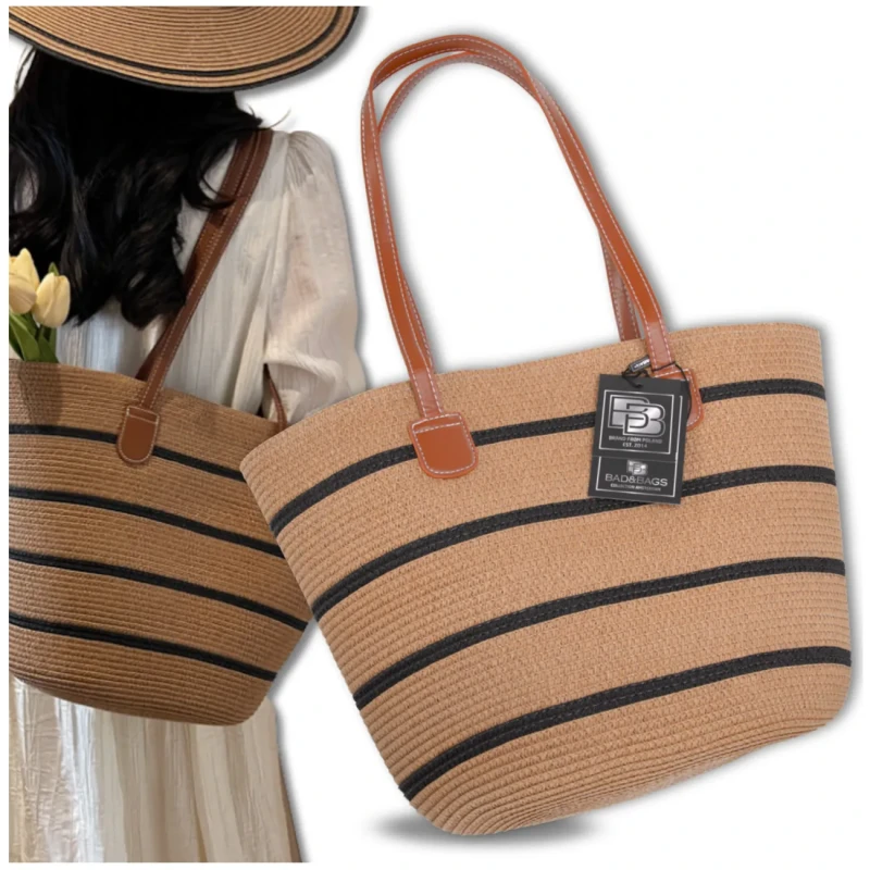 Torba-słomiana-damska-plażowa-na-lato-BAD&BAGS-na-ramię-duża.webp