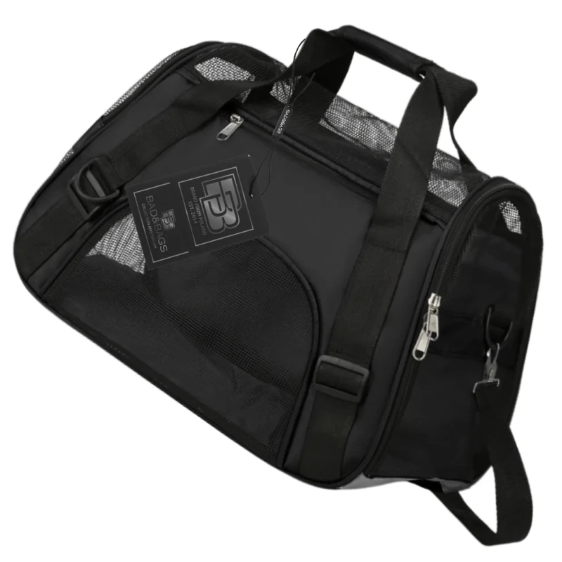 BAD&BAGS transporter czarny dla kota małego psa torba do samochodu 5.webp