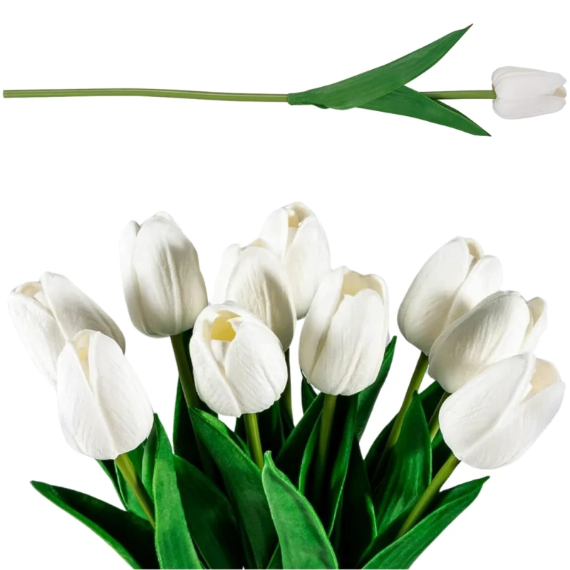 Sztuczne tulipany bukiet 10 szt kwiaty dekoracyjne 6.webp