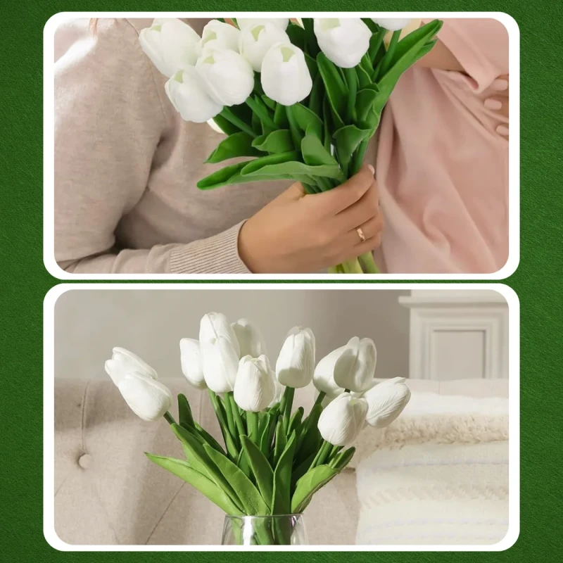Sztuczne tulipany bukiet 10 szt kwiaty dekoracyjne 3.webp