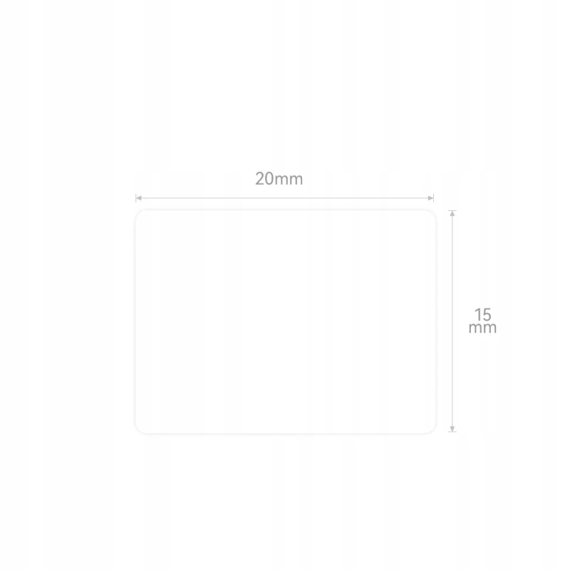 Naklejki BIAŁE 20x15mm Prostokątne  1.webp