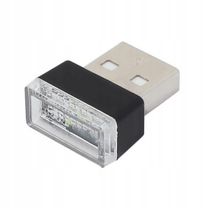 LAMPKA SAMOCHODOWA USB 5V NIEBIESKA MINI