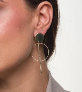 Geometryczne wiszące kolczyki koła kółka okrągłe