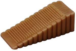 Klin zestaw 2 sztuk kliny plastikowy blokada stoper do drzwi brązowy