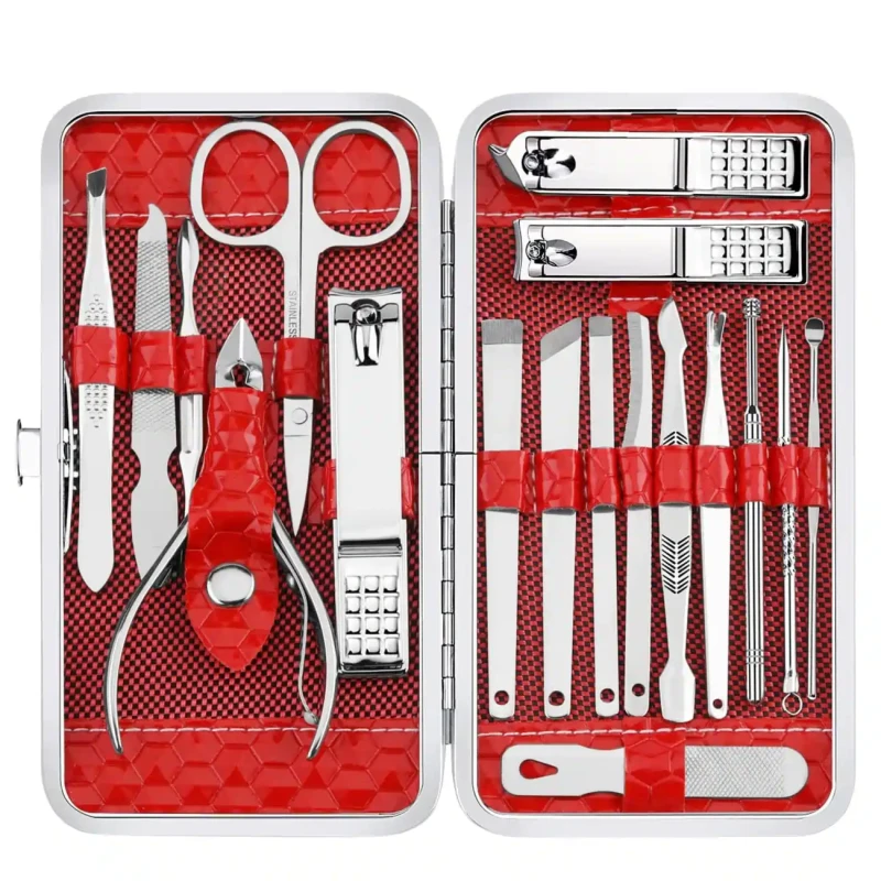 Zestaw domowy do paznokci 19-częściowy manicure pokrowiec podróżny 6.webp