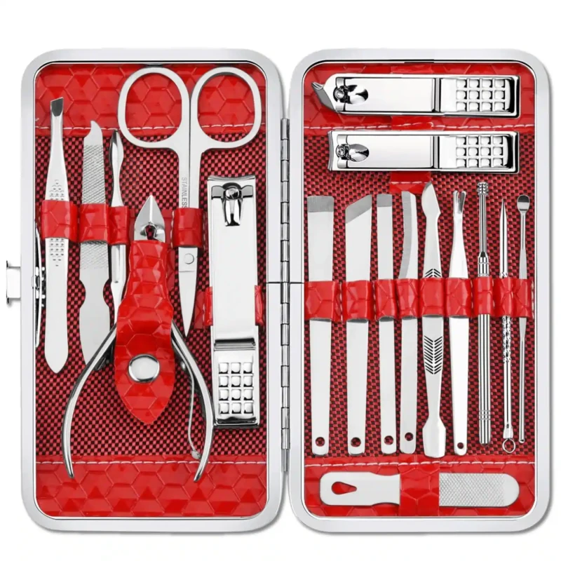 Zestaw domowy do paznokci 19-częściowy manicure pokrowiec podróżny 12.webp