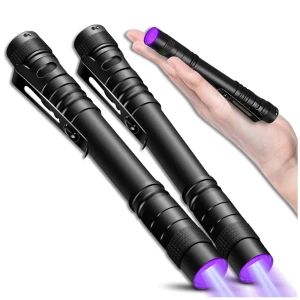 Latarka UV LED zestaw 2 szt latarki wykrywacz detektor aluminiowe