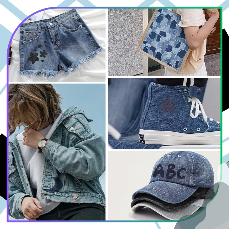 Duży zestaw 24 sztuk łatki jeans spodnie naprasowanki TERMO ŁATA 8.webp