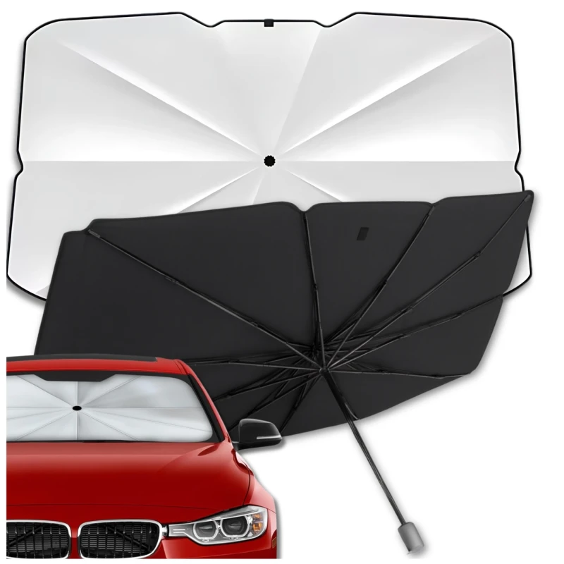 Roleta przeciwsłoneczna samochodowa parasol na przednią szybę auta 135x79 cm 3.webp