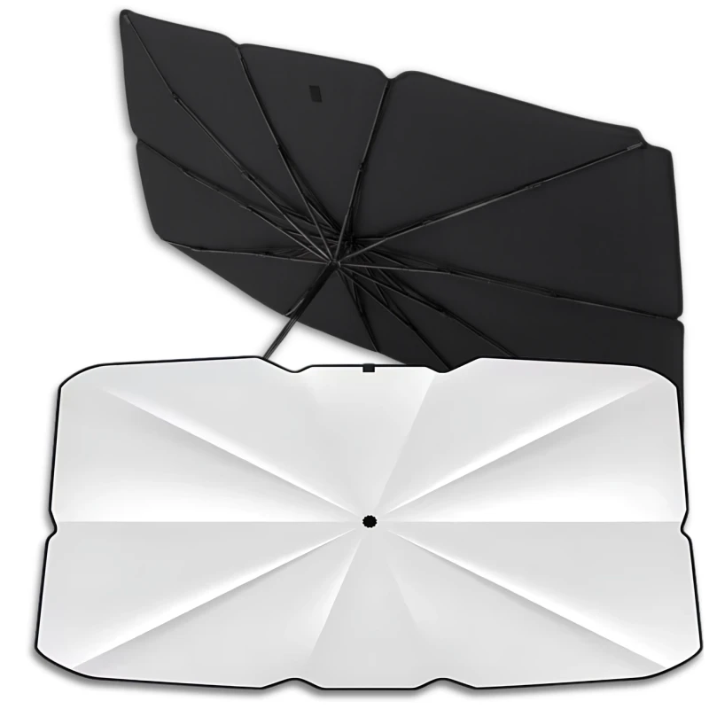 Roleta przeciwsłoneczna samochodowa parasol na szybę przednią auta 125x65 cm 2.webp