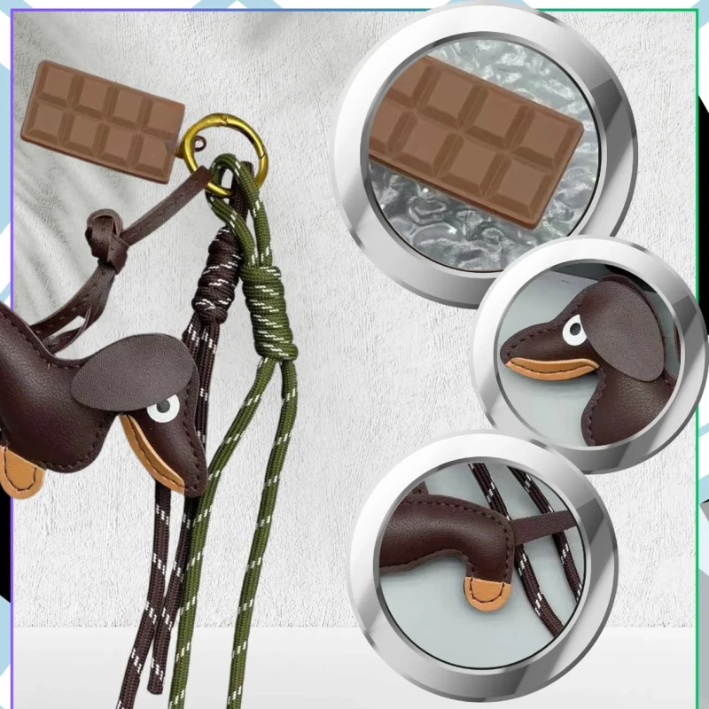 Brelok do kluczy breloczek na prezent zawieszka jamnik 8.webp