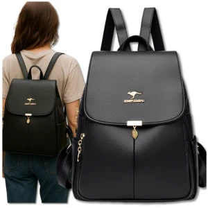 Plecak damski czarny elegancki ekoskóra miejski