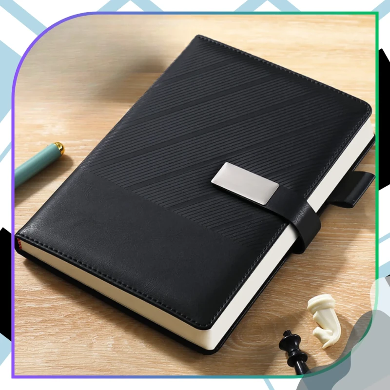 Notes zeszyt zapinany planer dziennik A5 czarny elegancki