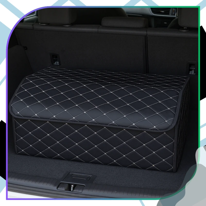 Składany organizer do bagażnika samochodowego elegancki 55x30x30 cm  2.webp