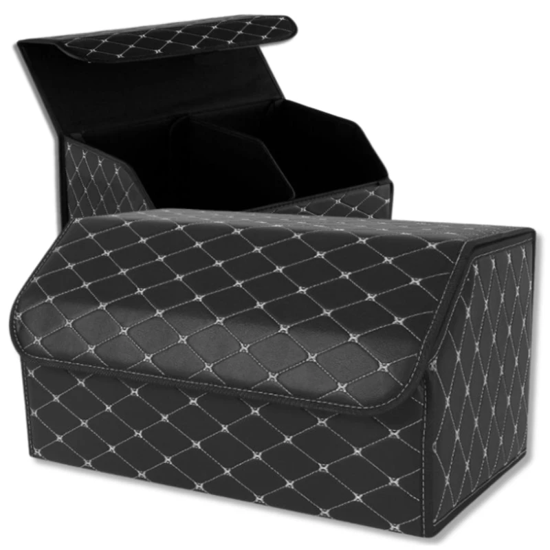Składany organizer do bagażnika samochodowego elegancki 55x30x30 cm  9.webp