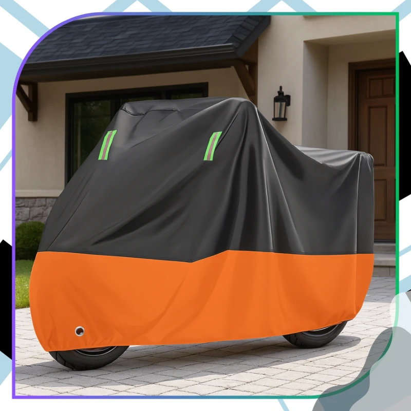 Pokrowiec ochronny wodoodporny na motocykl rower skuter 230x90x125 cm 5.webp
