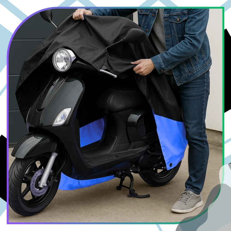 Pokrowiec ochronny wodoodporny na motocykl rower skuter 230x90x125 cm 1.webp