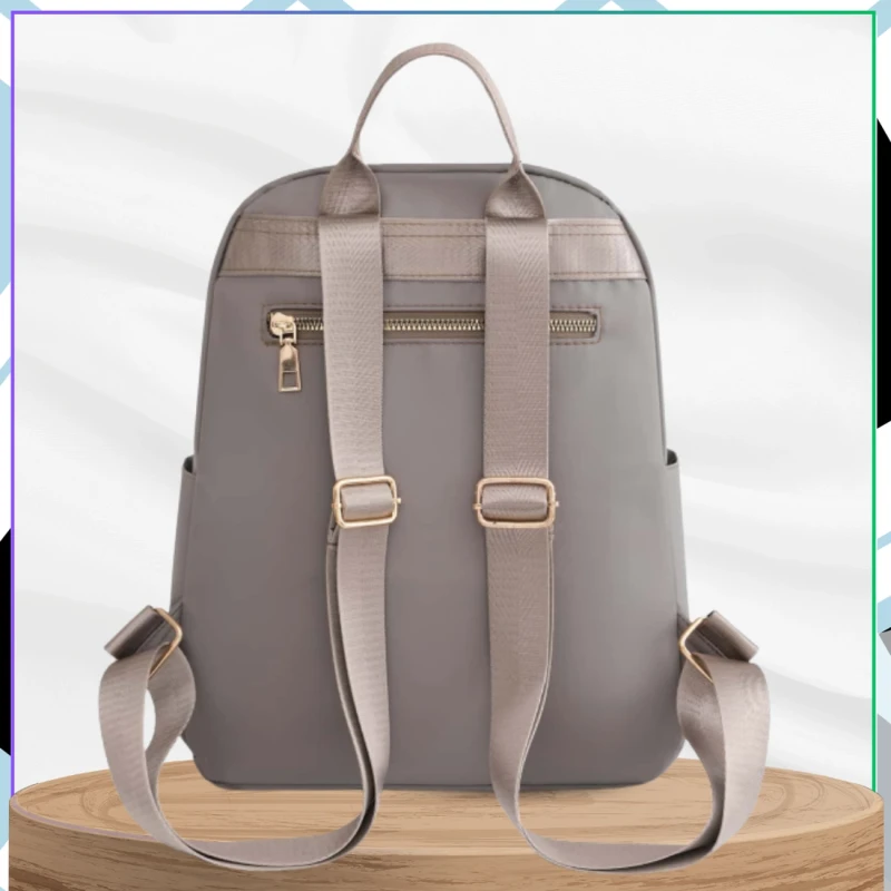 Plecak miejski wodoodporny damski pikowany szary 7.webp