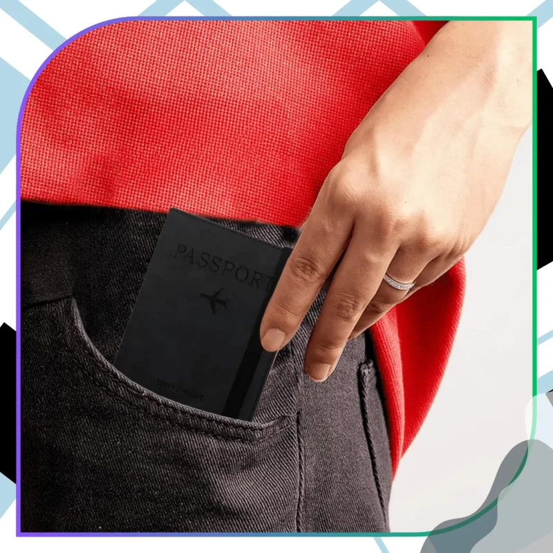 Czarny Zestaw Podróżny Etui na Paszport i Zawieszka Nowy Travel Wallet 3.webp