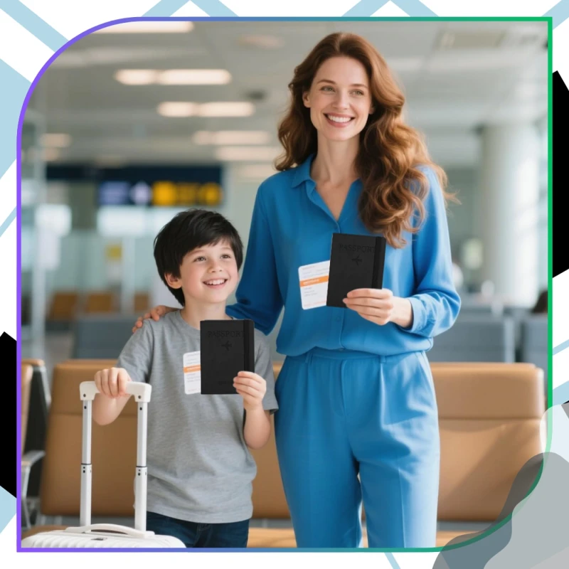 Czarny Zestaw Podróżny Etui na Paszport i Zawieszka Nowy Travel Wallet 4.webp