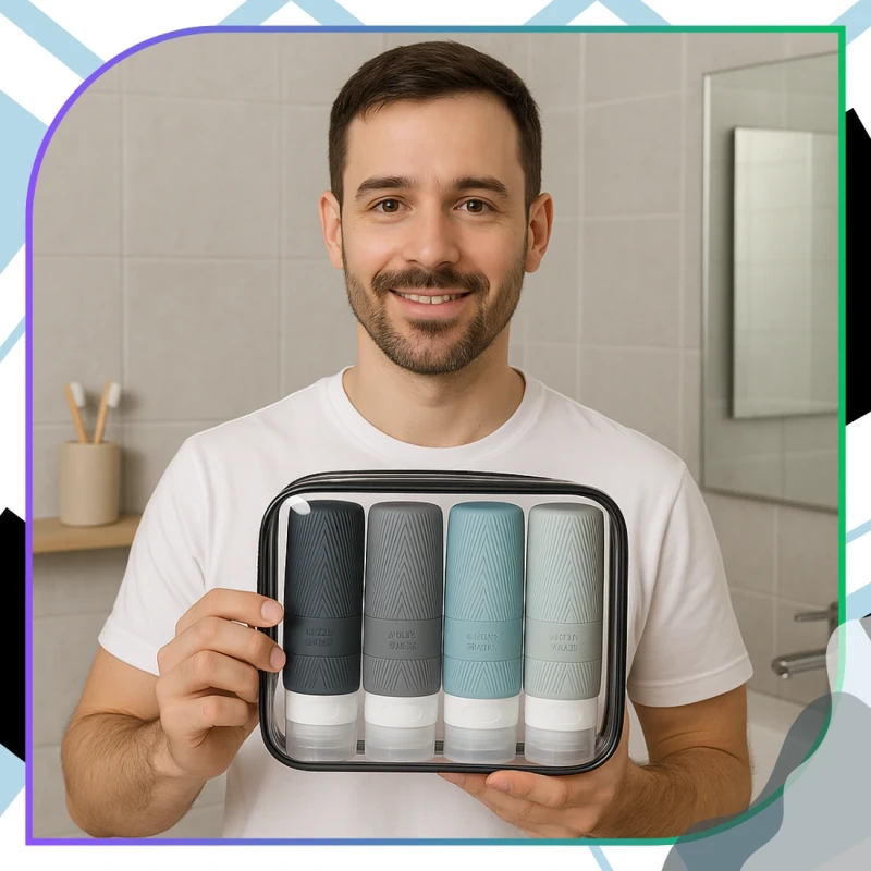 Zestaw butelek podróżnych 4 szt 100 ml wielokrotnego użytku 3.webp