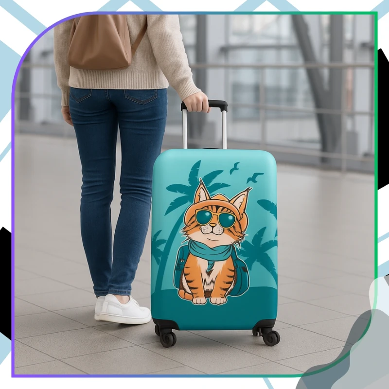 Pokrowiec ochronny elastyczny na walizkę bagaż podróżny 1.webp