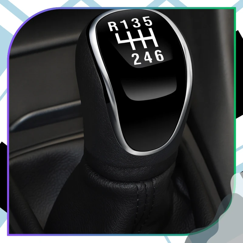Gałka zmiany biegów Ford Mondeo 6-biegowa Czarna Chrom 3.webp
