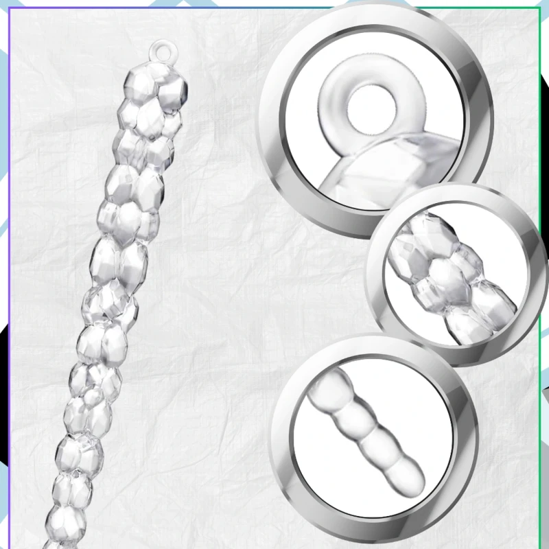 Zestaw 12 szt sopli choinkowych 13 cm przezroczystych 7.webp