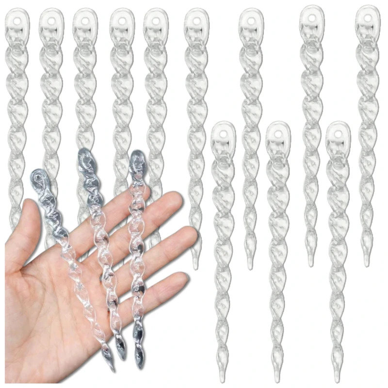 Zestaw sopli choinkowych 15 cm przezroczystych 12 szt 9.webp
