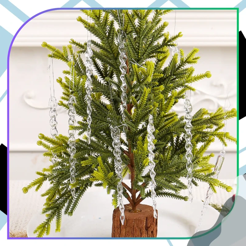 Zestaw sopli choinkowych 15 cm przezroczystych 12 szt 2.webp