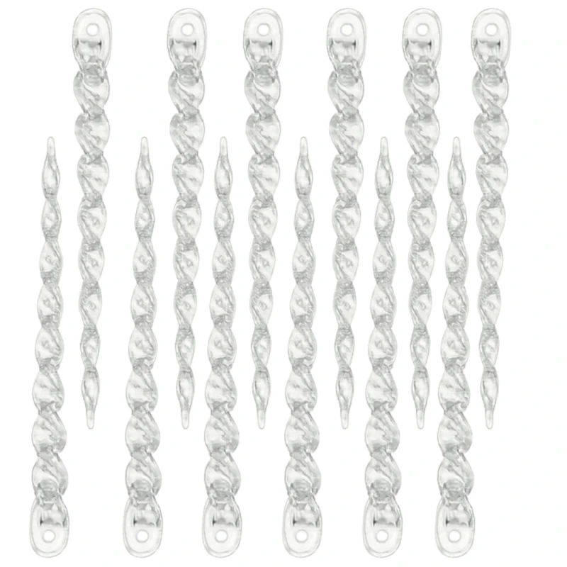 Zestaw sopli choinkowych 15 cm przezroczystych 12 szt 7.webp