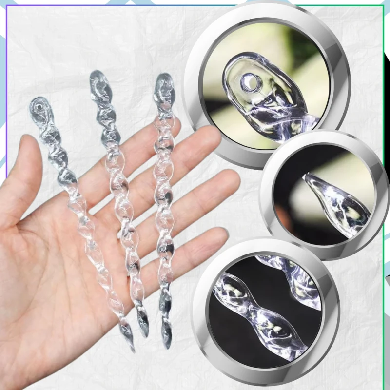 Zestaw sopli choinkowych 15 cm przezroczystych 12 szt 10.webp