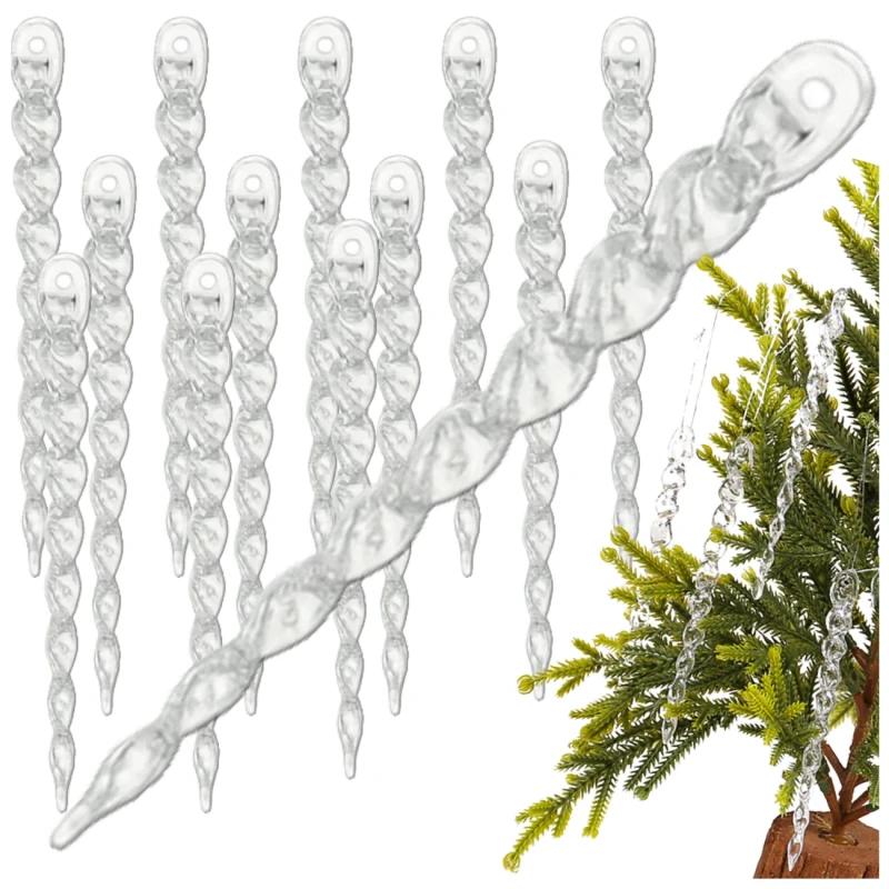Zestaw sopli choinkowych 15 cm przezroczystych 12 szt 11.webp