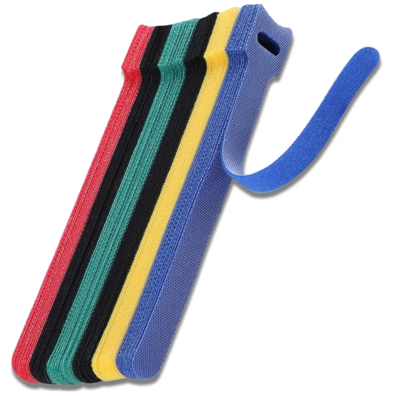 Opaska na rzep do spinania kabli przewodów zestaw 100szt kolorowe 12x150mm 1.webp