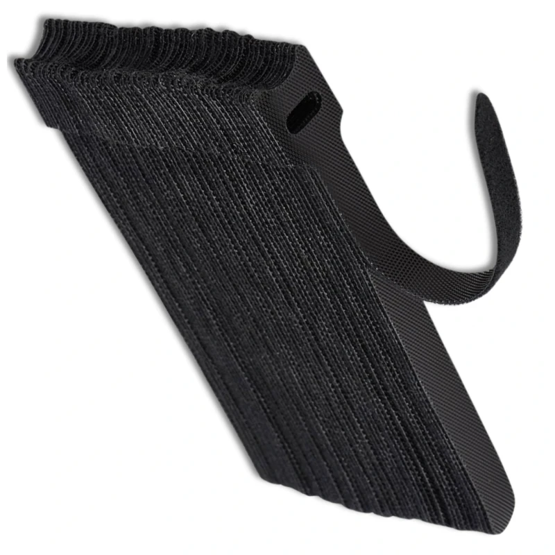Opaska na rzep do spinania kabli przewodów zestaw 100szt czarne 12x150mm 1.webp