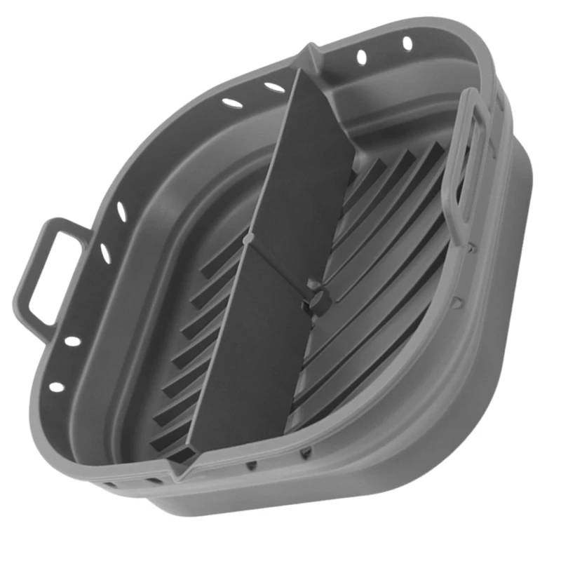 Wkład silikonowy do Air Fryera wielorazowy forma do pieczenia szary 4.webp