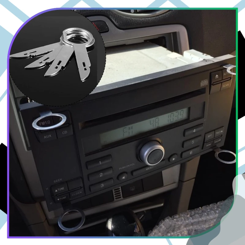 Klucze do demontażu radia wyjmaki 4szt. Audi VW Ford Skoda Seat 5.webp