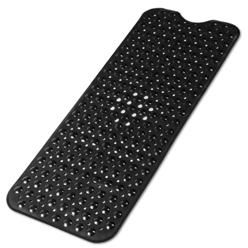 Mata do wanny antypoślizgowa pod prysznic do łazienki 100x40 cm czarna 1.webp