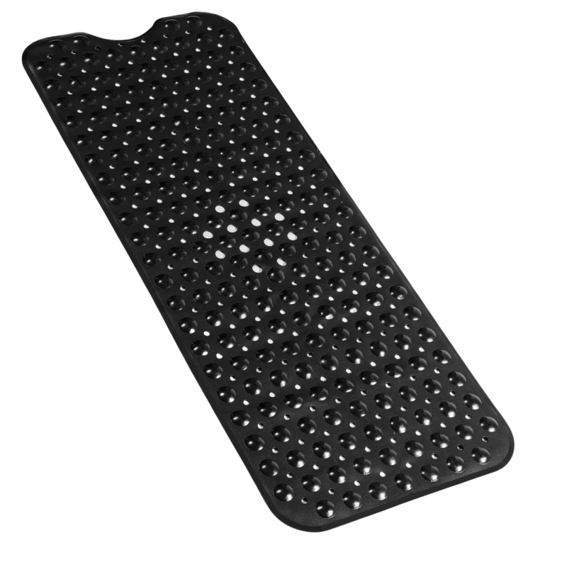 Mata do wanny antypoślizgowa pod prysznic do łazienki 100x40 cm czarna 4.webp