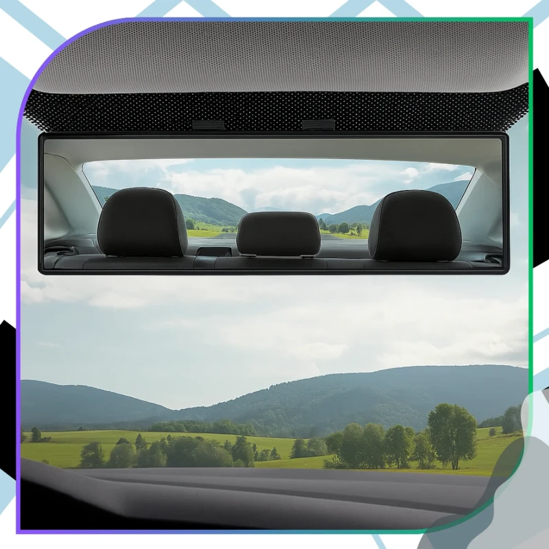 Lusterko wsteczne samochodowe szerokokątne panoramiczne 27x6,5 cm 8.webp