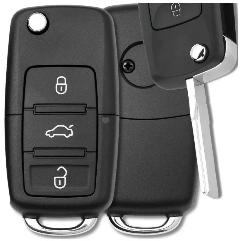 Obudowa kluczyk pilot 3 przyciski do VW Passat Golf Touran Seat Leon Skoda Octavia 2.webp