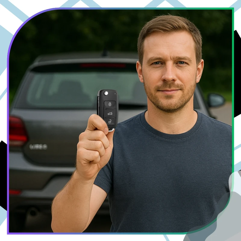 Obudowa kluczyk pilot 3 przyciski do auta VW Golf VI Touran Polo Caddy 7.webp