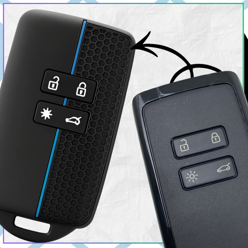 POKROWIEC Etui Silikonowe na kluczyk Renault Clio Megane Captur Dacia Sandero 5.webp