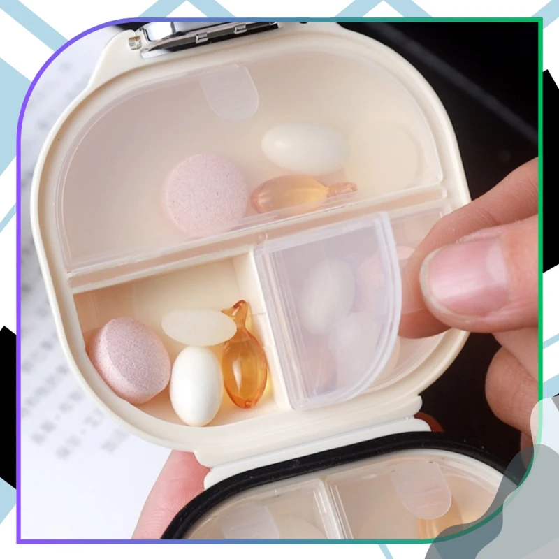 Pudełko mini kasetka organizer na leki kremowy elegancki 2.webp