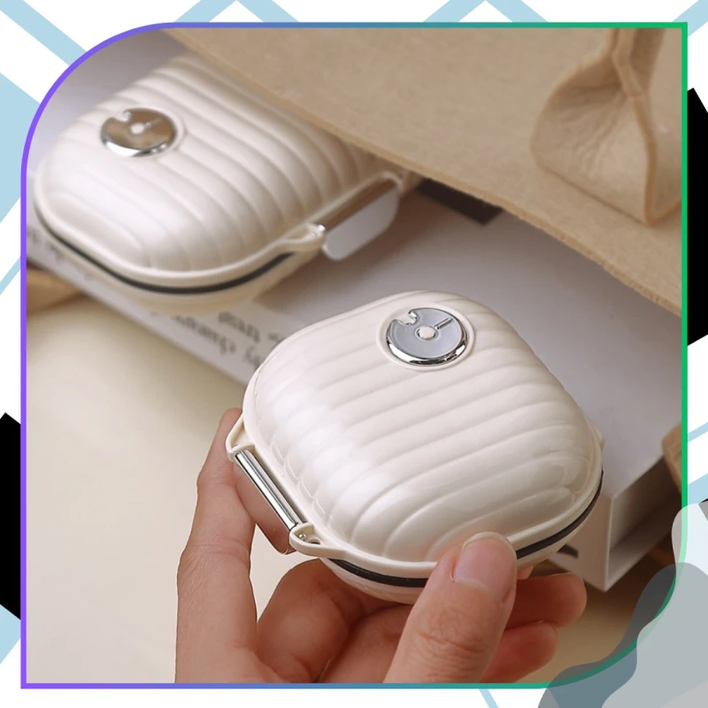 Pudełko mini kasetka organizer na leki kremowy elegancki 4.webp