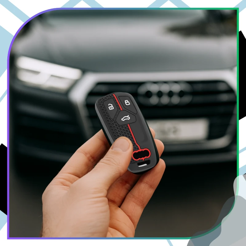 Silikonowe etui na kluczyk Audi A4 B9 Q5 Q7 TT ochronny pokrowiec1.webp