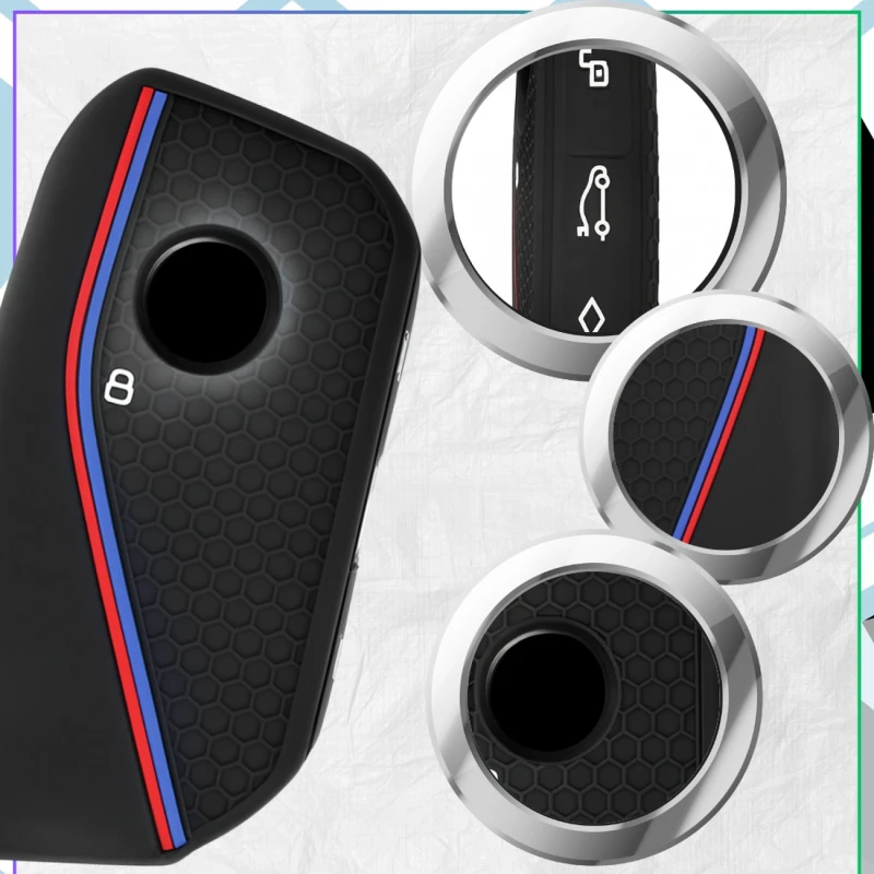 Silikonowe etui na kluczyk BMW serii 7 735i 740Li X7 X1 U11 2023 I7 G07 LCI XM 3.webp