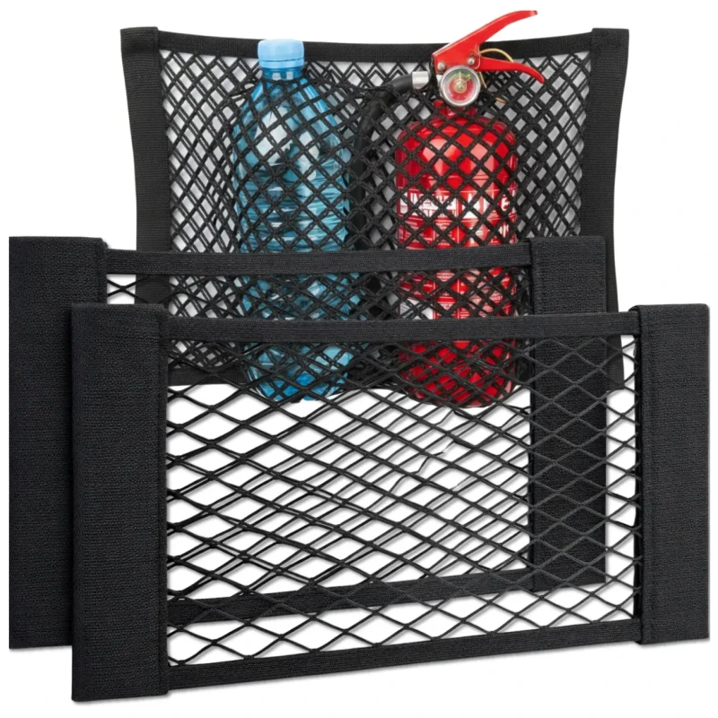 Siatka do bagażnika samochodowego 40x25cm na rzep elastyczna 2szt 2.webp